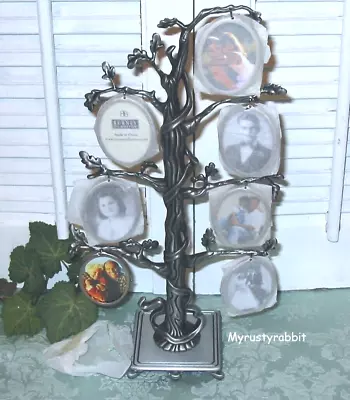 Burnes Of Boston Family Tree Stand 14 Photo Picture Frame Silver Pewter-tone • $21.95