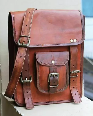 Men's Vintage Handmade Crossbody Genuine Pure Leather Messenger Bag • $74.90