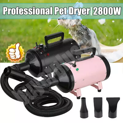 £74.53 • Buy 2800W Pet Hair Dryer Dog Cat Grooming Adjustable Hairdryer Blower Blaster Heater