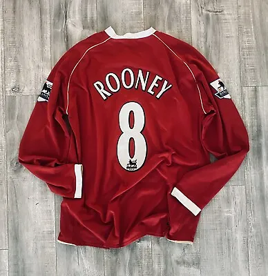 $245 • Buy Nike 2006 2007 L/S Wayne Rooney Manchester United Lextra Home Jersey Shirt