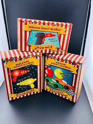 Retro Toys & Games Lot: 2 Ray Squirt Guns 2 Ballon Race Cars And One Spud Gun! • £28.50