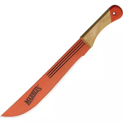 Marbles Scout Machete 14  Carbon Steel Blade Natural Wooden Handles 20.25  Total • $16.99