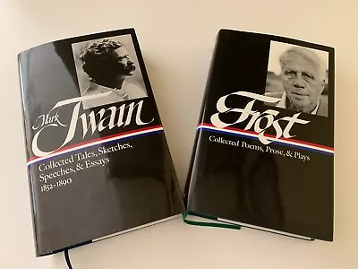 Library Of America: Frost Colleccted Poems/Mark Twain Collected Tales-Excellent! • $22