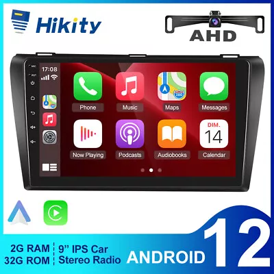 Android 12 Carplay Stereo Radio GPS Navi Head Unit For Mazda Mazda3 BK 2003-2009 • $189.99