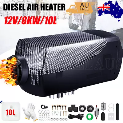 Air Diesel Heater 12V 8KW Thermostat Caravan Motorhome RV Tank Remote Control  • $113.99