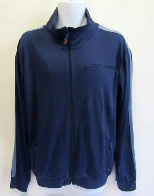 Tcm Mens Sweatshirt Zip Up Top Size L Blue • £8.99