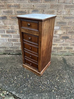 £219.99 • Buy French Vintage Antique Bedside Table Cupboard Cabinet Marble Top Tall Boy