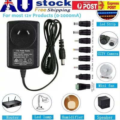 AC/DC 5V 12V 24V Power Supply Adapter Transformer For LED Strip Lights Camera AU • $10.59