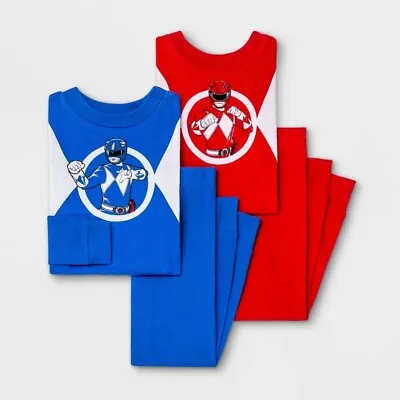 $19.35 • Buy Power Rangers Toddler Boys' Red Cotton Snug Fitted Uniform Pajama Set Size 2T