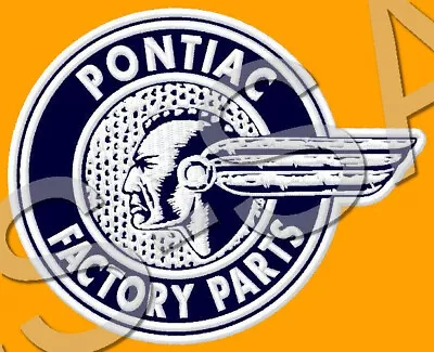 PONTIAC FACTORY PARTS EMBROIDERED PATCH IRON/SEW ON~4 X 4-7/8  GTO MASTER SIX V8 • $13