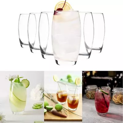 6x 12x Highball Glasses Tall Glass Water Drinking Tumblers Cocktails Set 510ml • £12.99