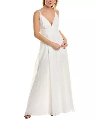 Aidan By Aidan Mattox Embroidered Ball Gown Women's White 6 • $74.99