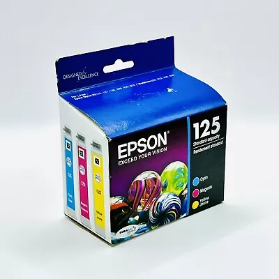 Epson 125 Tri Color Ink Cartridges Multi-Pack Cyan Magenta Yellow Exp 07/2020 • $18.30