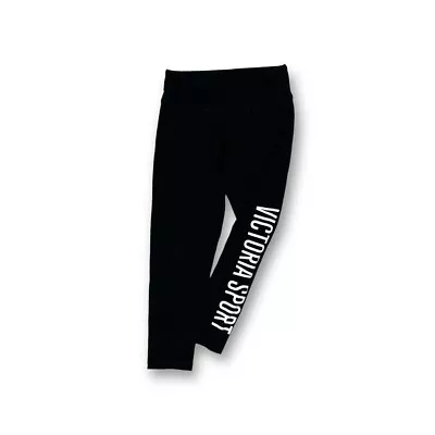 Womens Victoria Secret Sport Black And White 3/4 Length Leggings Size Small • £8