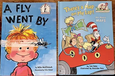 2 Hardcover Dr. Seuss Books: A Fly Went By & There's A Map On My Lap! • $6.35