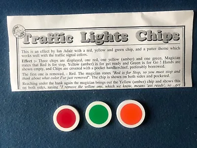 Pocket Magic Trick Traffic Lights Chips Green Chip Changes To Clear • $7.95