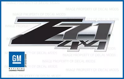 Set Of 2: 2007 - 2013 GMC Sierra Z71 4x4 Decals - FSBG Black Gray Stickers Side • $23.96