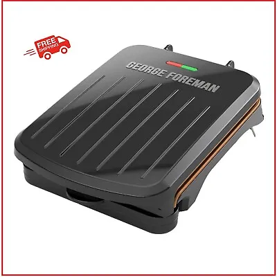 $21 • Buy George Foreman Electric Indoor Grill And Panini Press, Black With Copper Plates,