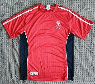 Team GB England Great Britain Shirt Kit Jersey Top Tee Red Olympic Games M • £18