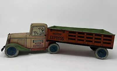 Rare Hercules Motor Express J. Chein Truck No Attachments Tin Litho Toy • $75