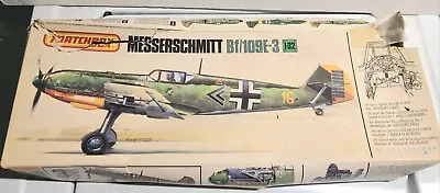 MATCHBOX 1/32 Scale MESSERSCHMITT Bf/109E-3 Model Airplane. Missing Pieces. • $2.50