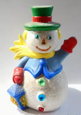 Vintage 9   Ceramic Snowman With Lantern  - Frosty • $18