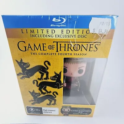GAME OF THRONES The Complete Fourth Season Bluray & Joffrey Baratheon Pop Boxset • £74.08