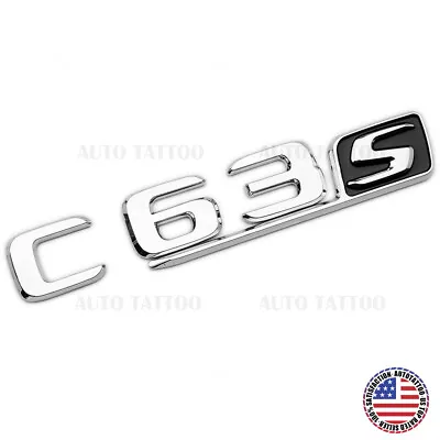 17-20 C63S AMG Emblem Trunk Lid Letter Logo Nameplate Badge Decorate OEM Chrome • $21.99