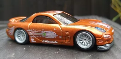 MAZDA RX-7 Dom`s Fast & Furious By Hot Wheels Modified With Real Riders   1:64 • £8