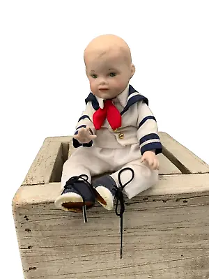 Vintage Sailor Boy Mini Porcelain Doll 4.5 Inches Tall • $6.99
