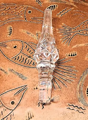 Vintage Fancy Glass Bottle Decanter Stopper Topper 6  • $14.88