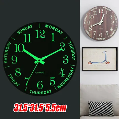 $19.95 • Buy 12  Luminous Wall Clock Silent Non-Ticking Bedroom Clock NICE Glow In The Dark