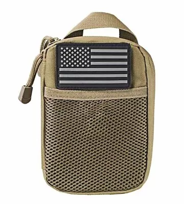 VISM Utility EDC MOLLE Pouch W/ US Patch Hunt Tactical Duty Gear Medic TAN • $14.95