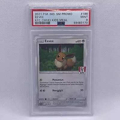 Eevee KFC Promo 186/SM-P PSA 9 Limited 2021 Pokemon Cards Indonesian • £39.99