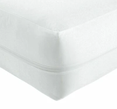 £11.75 • Buy Zipped Mattress Cover Protector Total Encasement Anti  Allergy Bed Bug All Sizes