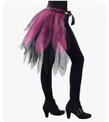 Monster High Totally Twisted Tie-on Bustle Tutu Halloween Costume DressUp Girls • $14.99