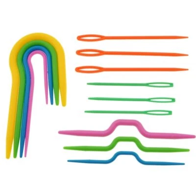 $2.99 • Buy Plastic Knitting Sewing Needles Curved Crochet U-shaped Large Eye Needle DIY