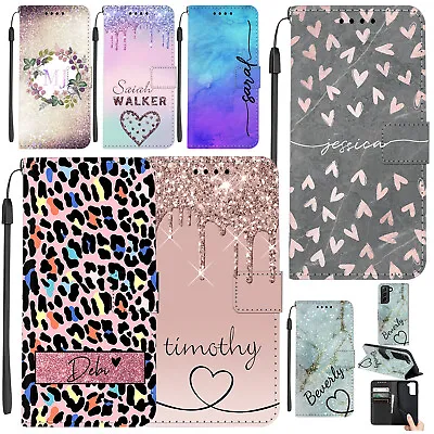 Flip Leather Wallet Case For Samsung Galaxy A13 A54 S23 Personalised Phone Cover • £10.31