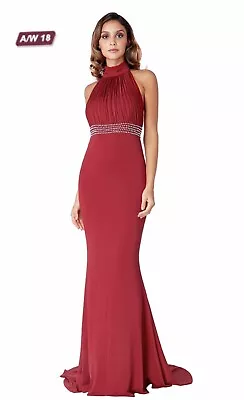 £10 • Buy Goddiva Halter Neck Maxi Prom Dress BNWT Size 14