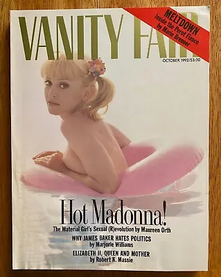 Madonna Vanity Fair Magazine Cover Back Issue October 1992 Hot  • $9.99