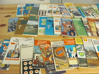 Lot Of Vintage State City And Multiple State Road Maps And Assorted Brochures  • $5