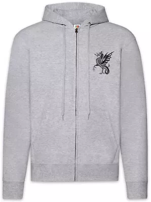 Dragon Iv Zipper Hoodie Tattoo Medieval Monster Japanese Asia Dungeon Knight • $94.55