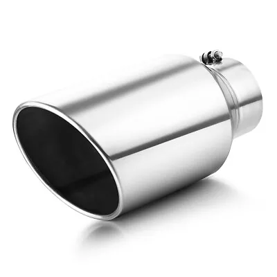 Polished Diesel Stainless Steel Bolt On Exhaust Tip 5  Inlet 8  Outlet 15  Long • $52.25