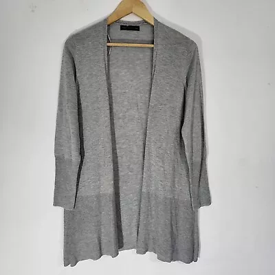 M&S COLLECTION Cardigan 12/14-UK Grey Open Front Relaxed Fit Thin Knit  • £12