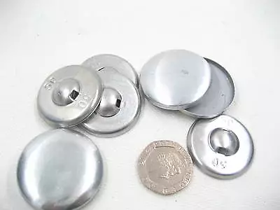 32mm Fabric Self Cover Buttons Aluminum Flat Ring Back DIY Fabric Wrap Button  • £3.39