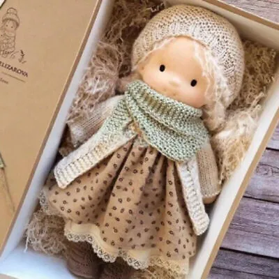 11in New Handmade Waldorf Doll Knitted Plush Stuffed Toy Christmas W/ Gift Box • £16.22