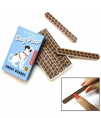 12 Dog Paw Mini Emery Boards Double Sided Nail File Manicure Pedicure Spa Gift • $9.99