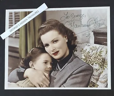 MAUREEN O'HARA Signed Autographed 8x10 - Miracle On 34th Street W/ Natalie Wood • $300