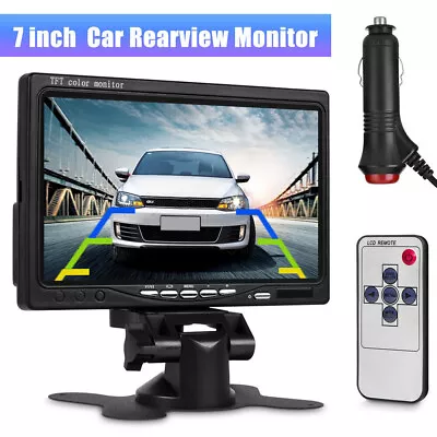 7  Car TFT LCD Mirror Monitor For Reverse Car Rear View Backup Camera Parking • $29.99