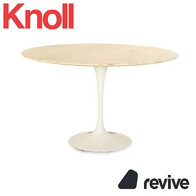 Knoll International Saarinen Tulip Stone Dining Table Marble White • £4068.91